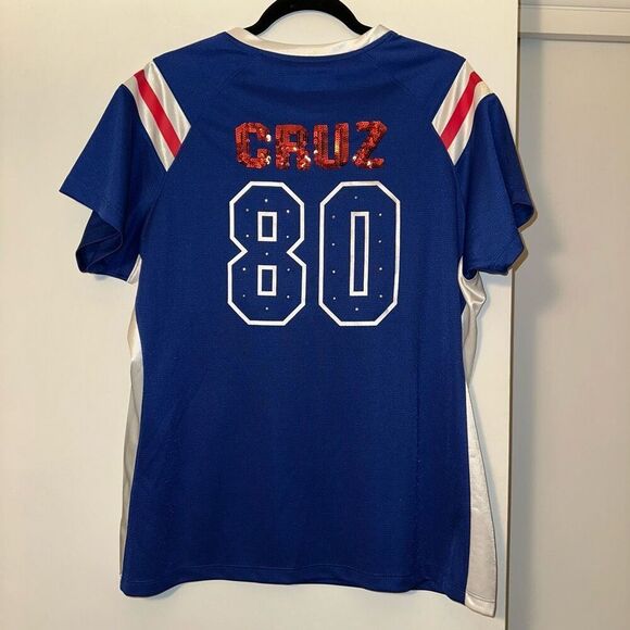 NFL Team Apparel Womens New York Giants #80 Cruz Rhinestone Shirt XXL NWOT - Picture 5 of 10